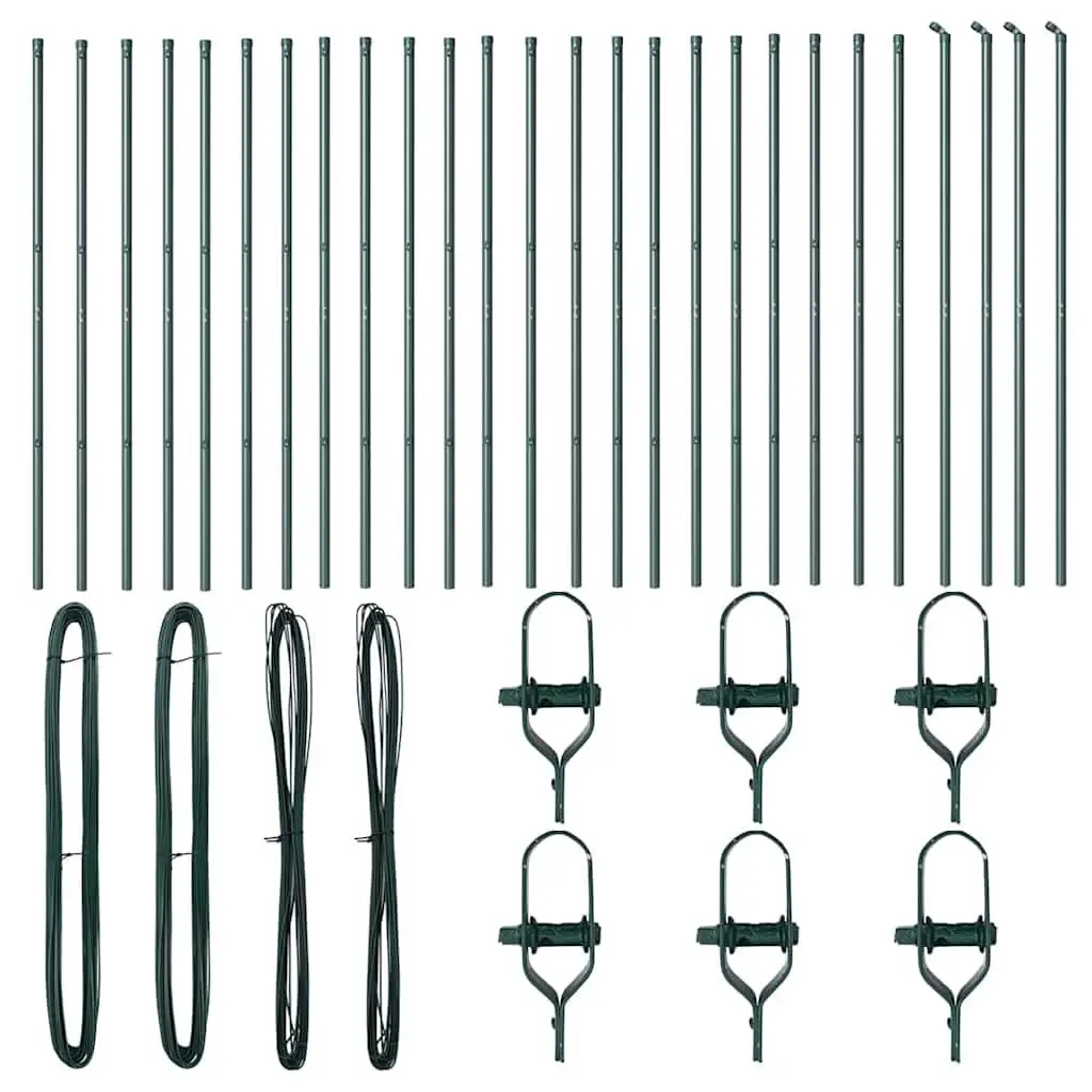 26pcs Green Steel Posts for Garden Use