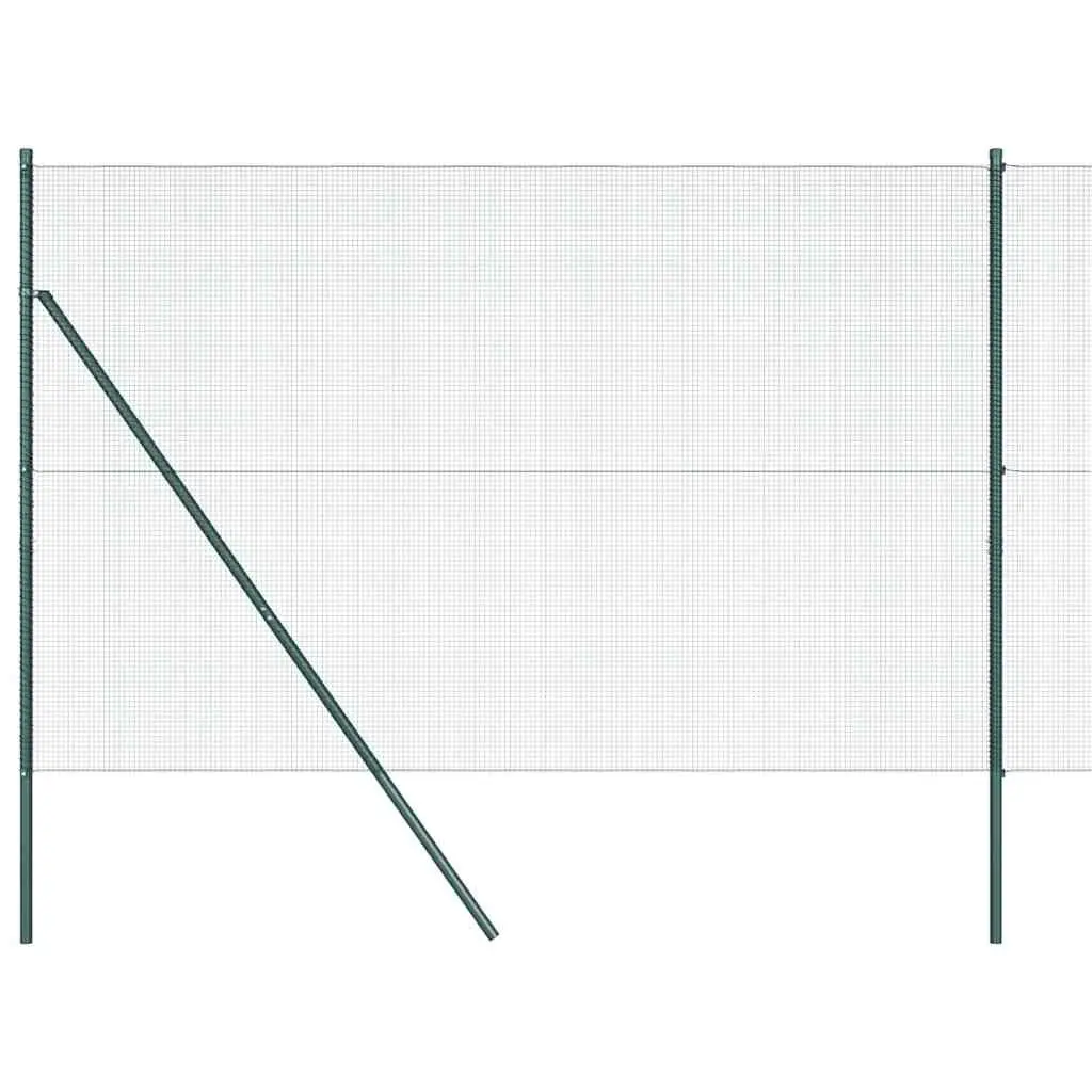 Welded Wire Fence Panel Green PVC-Coated Steel 25m x 1.5m Durable Garden Barrier
