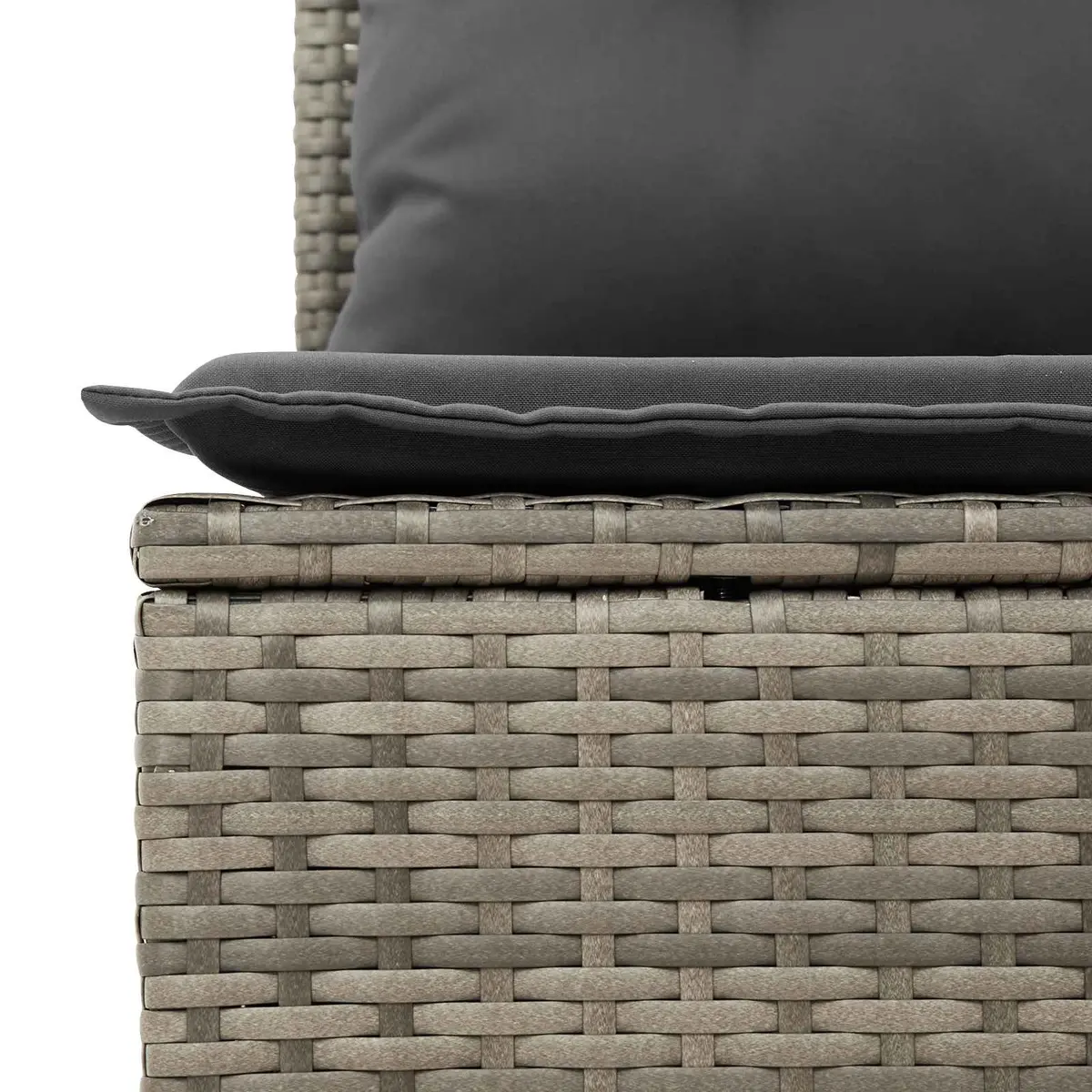 Garden Sofa Set 7 Pcs Grey Modular Outdoor Seating Poly Rattan Patio Furniture