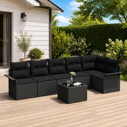 7-Piece Modular Sofa Set for Practical Outdoor Living