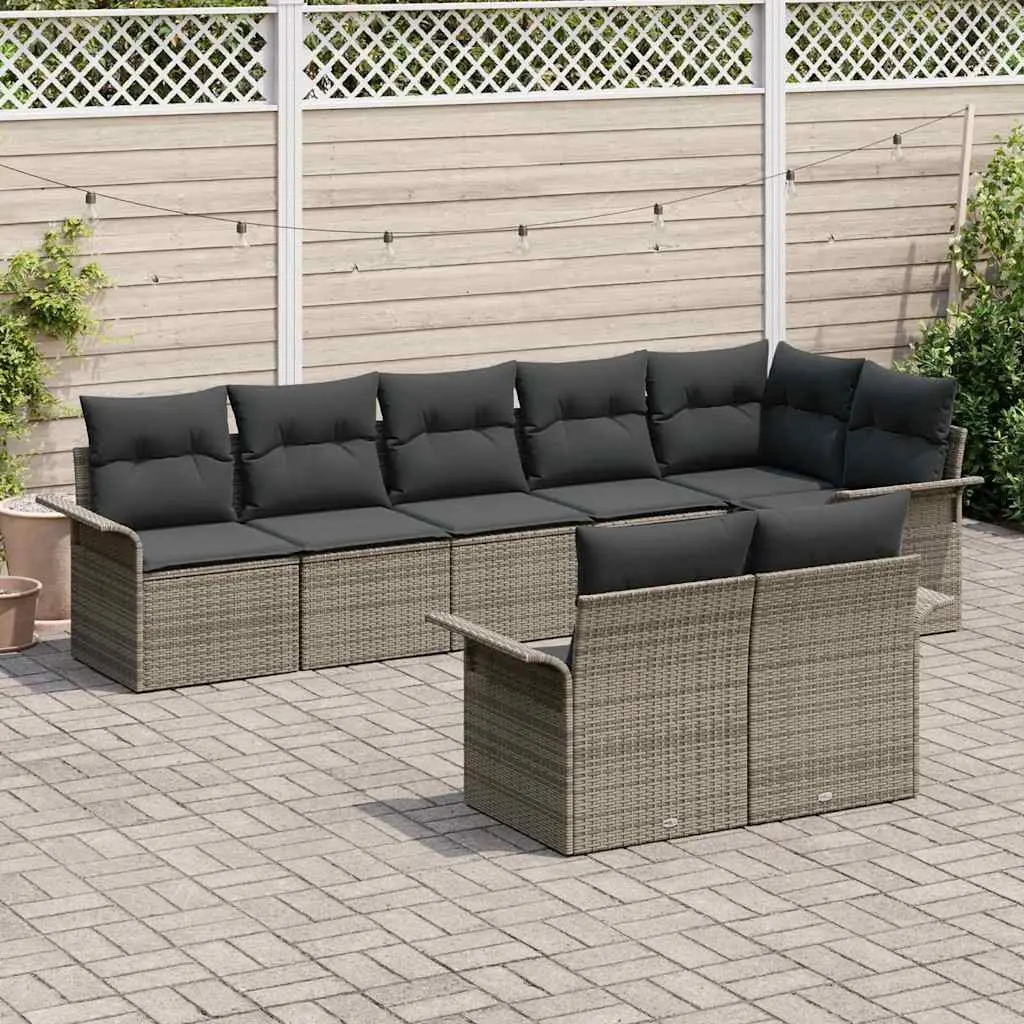 8-Piece Garden Sofa Set for Outdoor Use