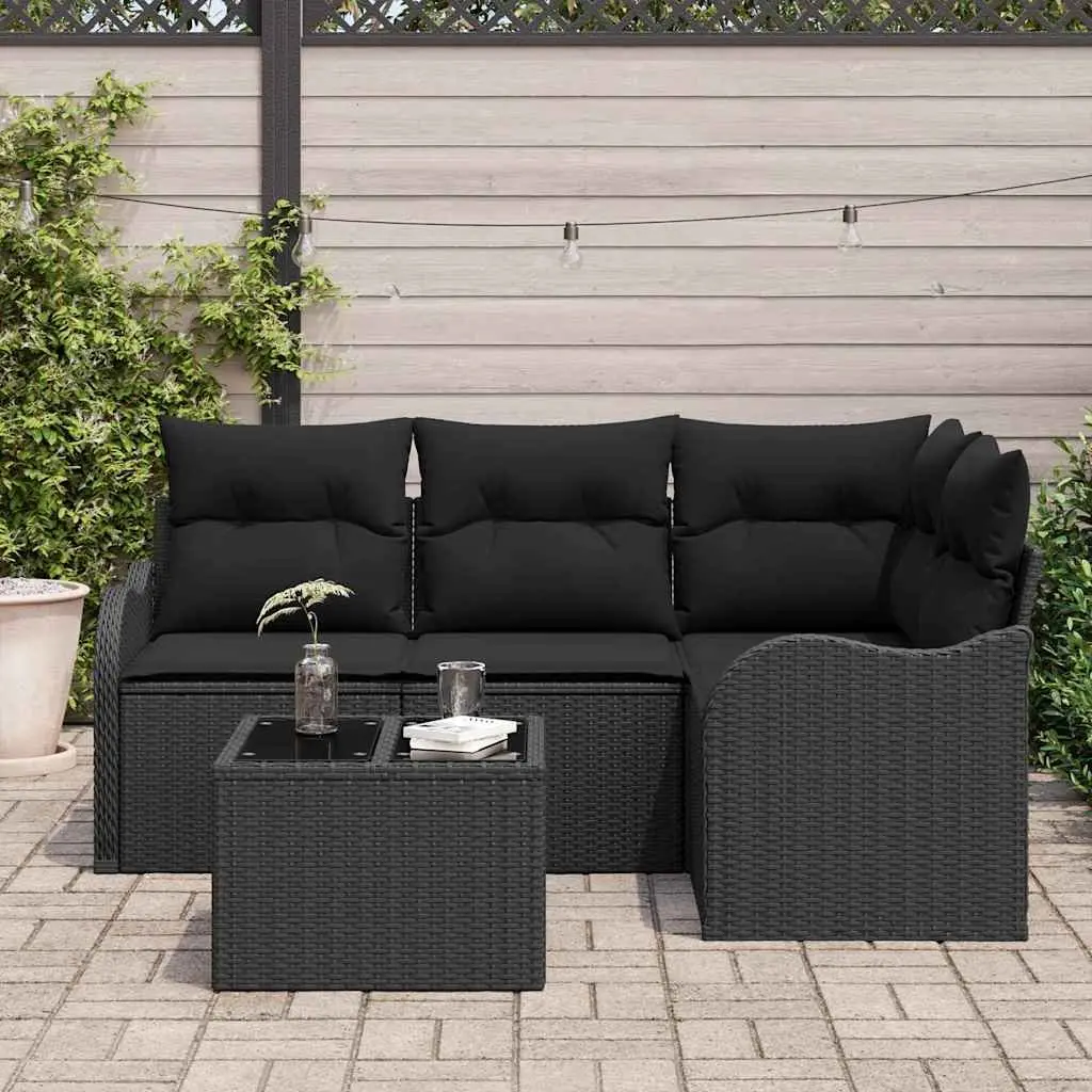 Outdoor Garden Sofa Set 5 Piece Modular Lounge Furniture with Storage