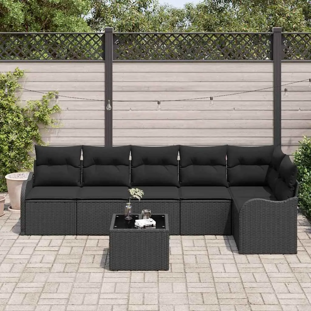 Modular Garden Sofa Set 7 Pieces Outdoor Patio Furniture Poly Rattan Lounge