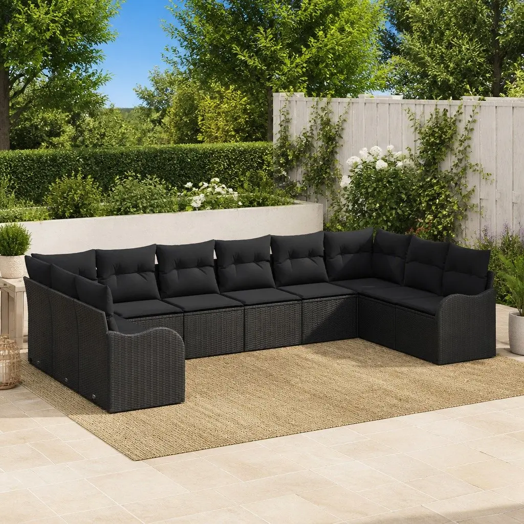 10-Piece Outdoor Sofa Set with Storage Solutions