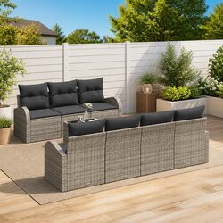 Practical 8-Piece Outdoor Sofa Set with Modular Design