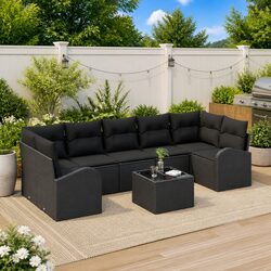 Practical 8-Piece Outdoor Sofa Set for Entertaining