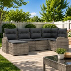 Practical 6-Piece Outdoor Sofa for Relaxation and Entertaining