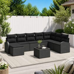 Practical 9-Piece Garden Sofa Set for Entertaining