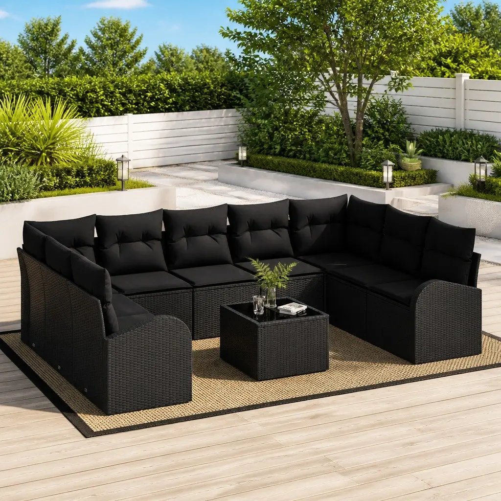 10 Piece Garden Sofa Set for Outdoor Use