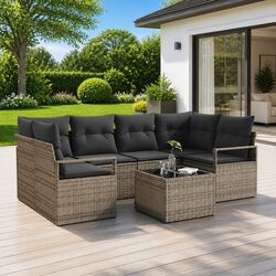 Practical 7-Piece Garden Sofa Set for Versatile Outdoor Use