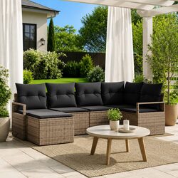 Practical 6-Piece Sofa Set for Outdoor Living