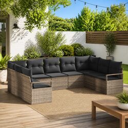 Practical 9-Piece Garden Sofa Set for Your Outdoor Needs
