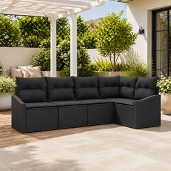 Functional 5-Piece Modular Outdoor Sofa Set