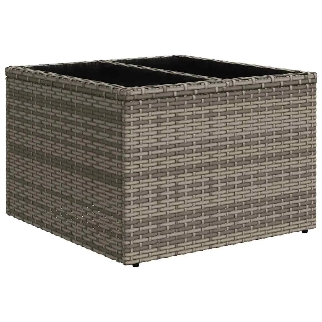 8 Piece Outdoor Garden Sofa Set Modular Poly Rattan Furniture Grey with Storage