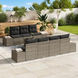 Practical Modular 8 Piece Sofa Set for Outdoor Relaxation