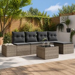 Practical 5 Piece Light Grey Garden Sofa Set for Your Home