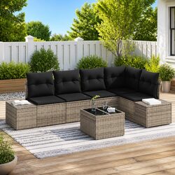 Versatile Light Grey Modular Garden Sofa Set for Your Patio