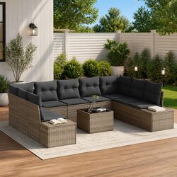 Functional 9-Piece Garden Sofa Set for Outdoor Use