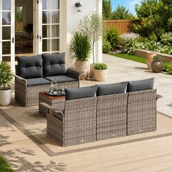Perfect Fit for Any Outdoor Gathering: 6-Piece Sofa Set