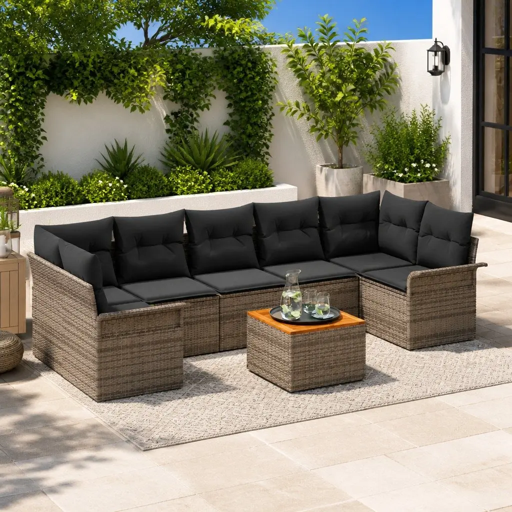 8-Piece Modular Outdoor Sofa Set with Storage