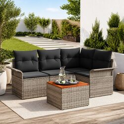 Practical 5-Piece Garden Sofa Set with Storage
