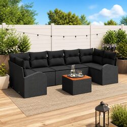 Practical 8-Piece Outdoor Sofa Set with Storage