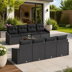 Practical 9-Piece Garden Sofa Set for Outdoor Use