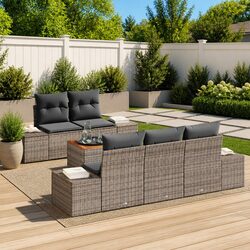 Practical 6-Piece Modular Sofa Set for Outdoor Use