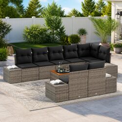 Versatile 9-Piece Patio Sofa Set for Outdoor Spaces