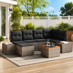 Versatile 7-Piece Garden Sofa Set for Any Space