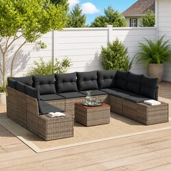 Practical 10-Piece Garden Sofa Set for Any Outdoor Area