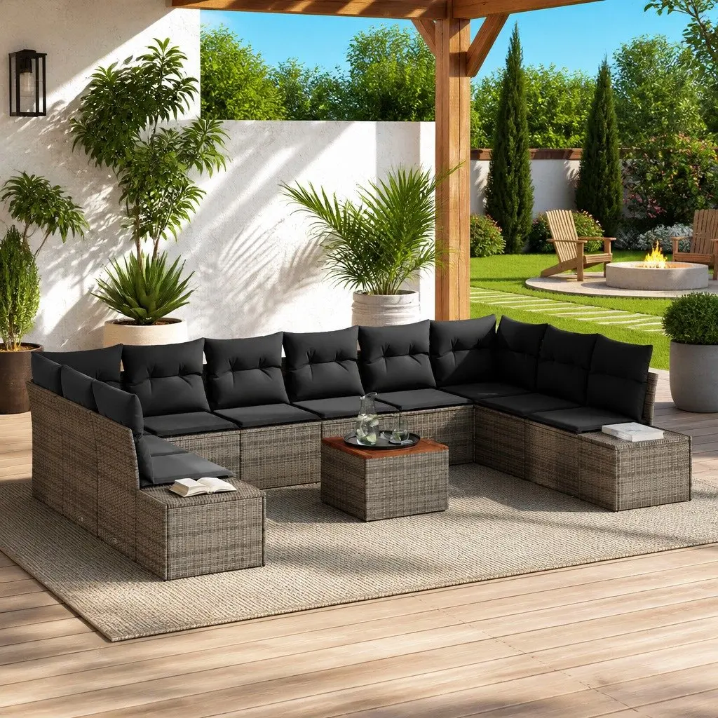 11-Piece Outdoor Sofa Set for Garden Use