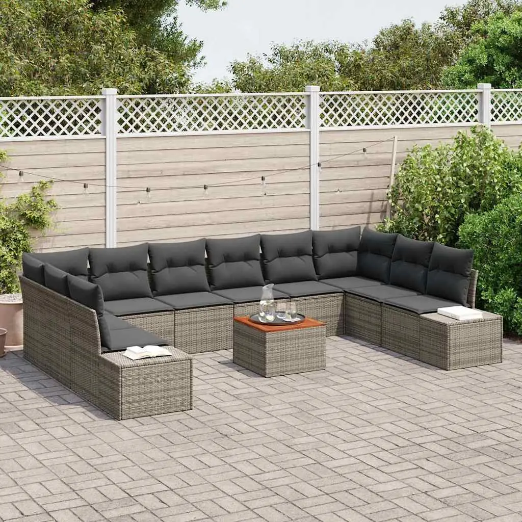 11-Piece Outdoor Sofa Set for Garden Use