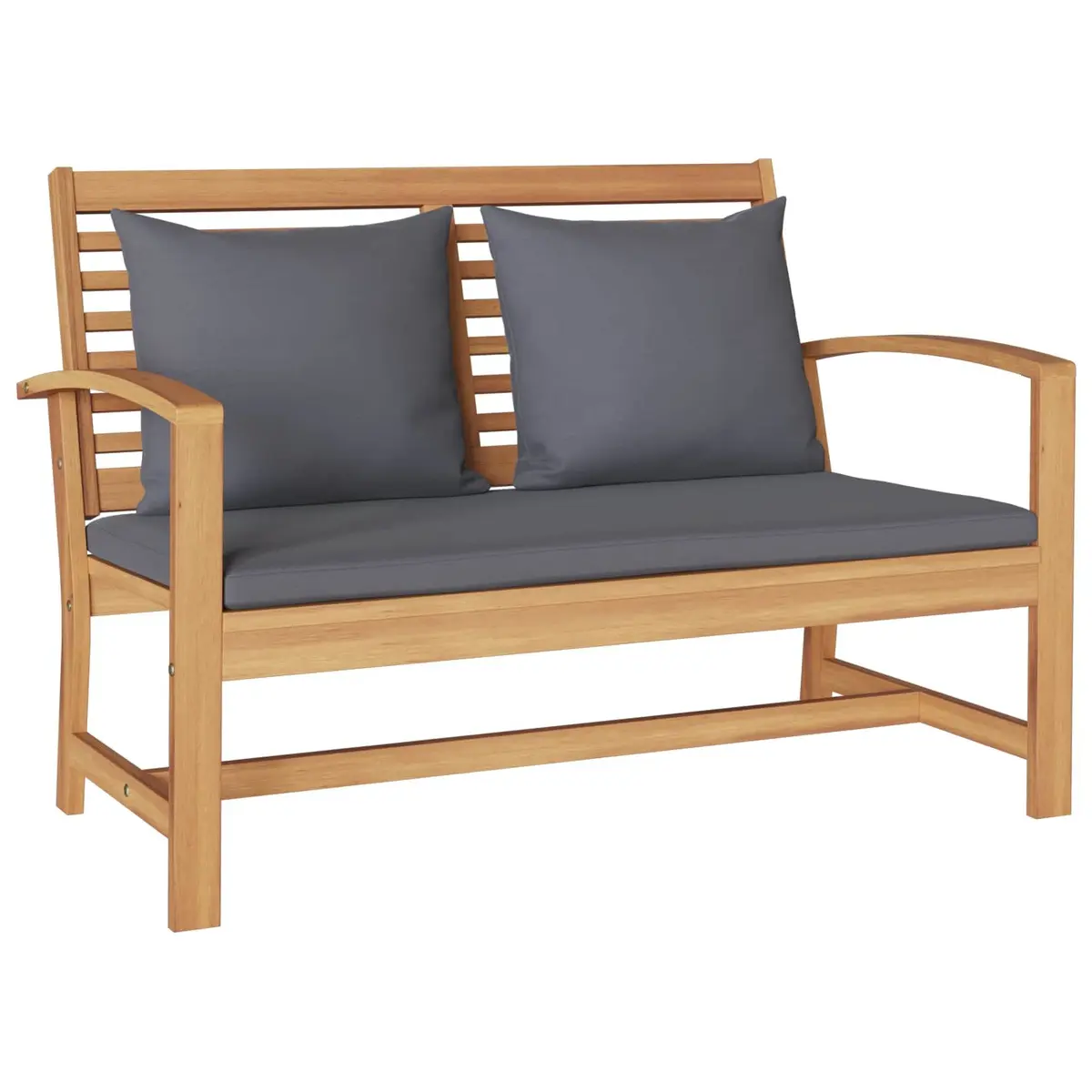 Garden Sofa Set Solid Teak Wood 5 Piece Outdoor Furniture Contemporary Brown