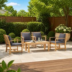 Functional 5-Piece Garden Sofa Set for Outdoor Use