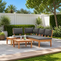 Practical 4-Piece Sofa Set for Garden Relaxation