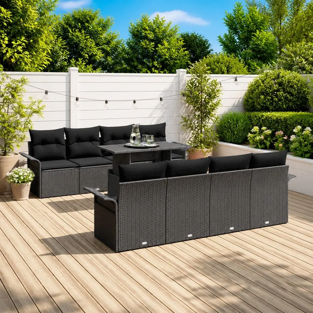 9 Piece Modular Garden Sofa Set for Outdoor Living