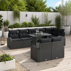 Versatile 9-Piece Sofa Set for Garden and Patio Use