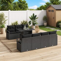 Practical 8-Piece Garden Sofa Set with Modular Design