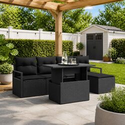 6-Piece Outdoor Sofa Set for Versatile Garden Use