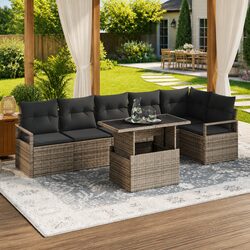 Practical 7-Piece Garden Sofa Set for Outdoor Gatherings