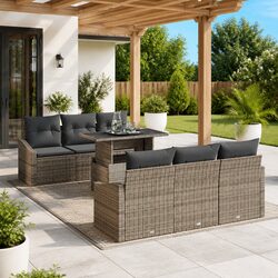 Practical 7-Piece Garden Sofa Set with Flexible Layout