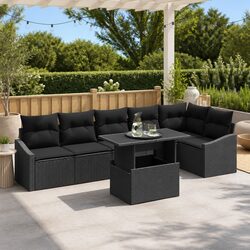 Perfect for Your Garden: 7-Piece Modular Sofa Set