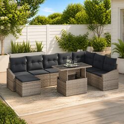 9-Piece Grey Outdoor Sofa Set for Any Setting