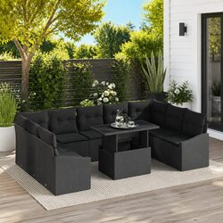 Practical 10-Piece Garden Sofa Set for Your Outdoor Area