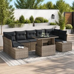Versatile 8-Piece Outdoor Seating Set in Grey