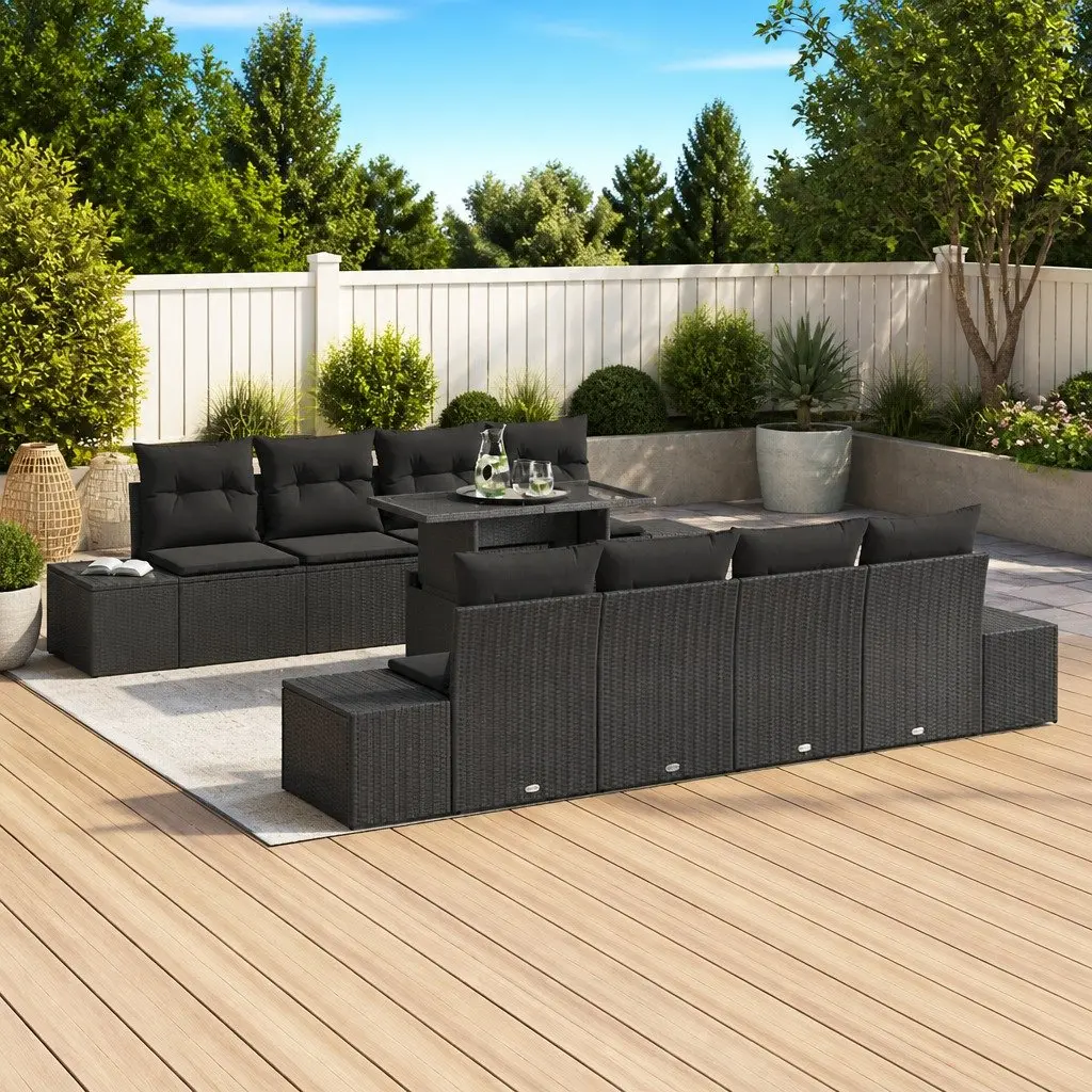 9-Piece Modular Garden Sofa Set for Outdoor Areas