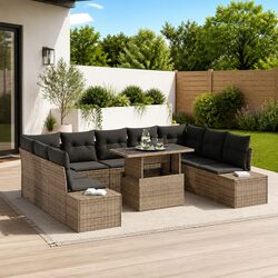 Practical 10-Piece Outdoor Sofa Set for Any Garden