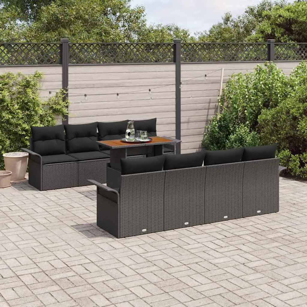 9-Piece Sofa Set for Outdoor Use