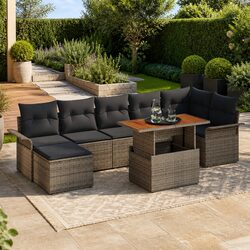 Practical 8-Piece Outdoor Sofa Set with Storage